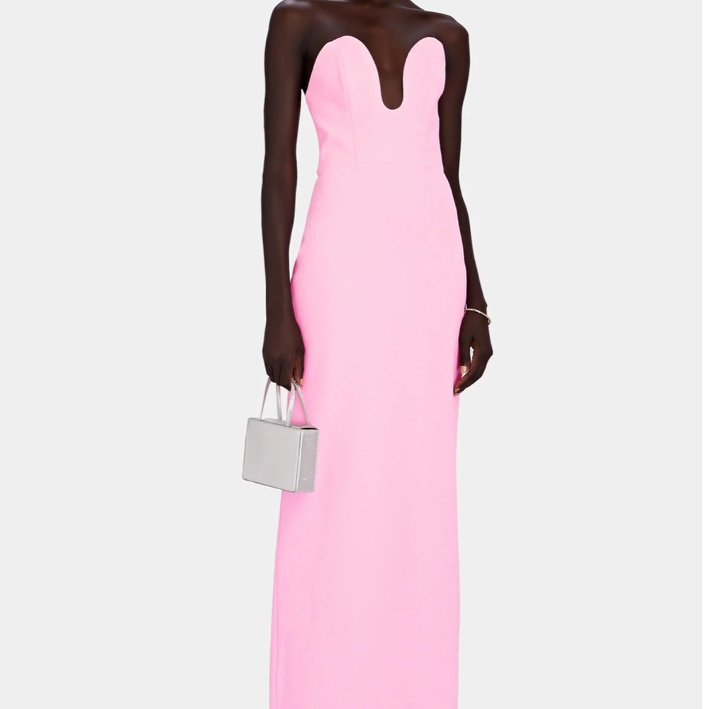 Solace London Audrey Strapless Crepe Gown